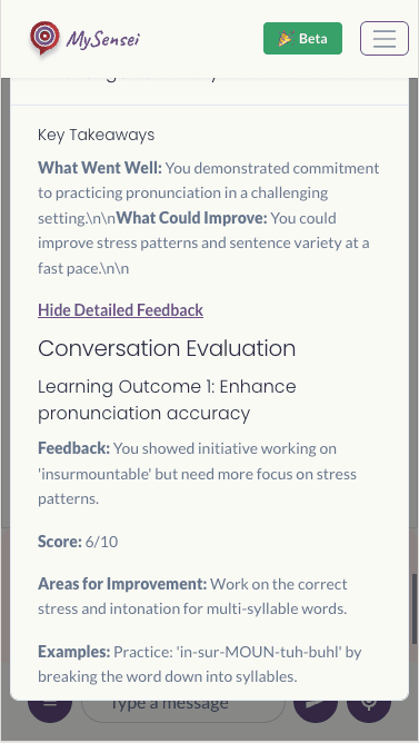 Get instant feedback